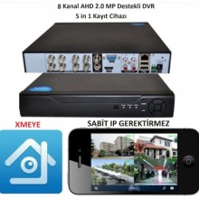 8 Kanal Ahd DVR Kayıt Cihazı XMEYE