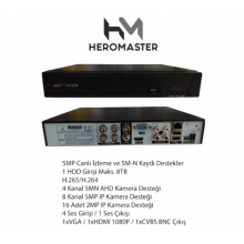 HEROMASTER 4 KANAL AHD KAMERA KAYIT CİHAZI