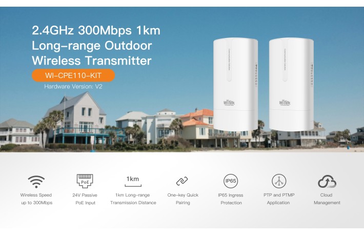 WI-TEK WI-CPE110-KIT 1KM Kablosuz Aktarıcı